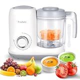 Freebaby 4 in 1 Baby Food Maker and Steamer, One Step Baby Food Processor and Puree Blender, 400ml Big Capacity, Dishwasher Safe Steam Basket, BPA-Free