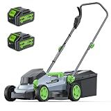 13 Inch Cordless Lawn Mower, 40V Electric Lawnmower for Garden/Patio/Yard