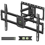 USX Mount Full Motion TV Wall Mount for Most 42-86 inch Flat Screen/LED/4K, TV Mount Bracket Dual Swivel Articulating Tilt 6 Arms, Fits 8” 12” 16" Wood Studs,Max VESA 600x400mm, Holds up to 132lbs