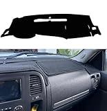 KEDAKEJI Black Dashboard Dash Board Cover Mat Carpet Compatible with 2007-2013 Chevrolet Silverado GMC Sierra