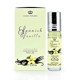 Al-Rehab Spanish Vanilla Perfume Oil 6ML (0.2 Oz) - Arabian Oils For Women - Long Lasting Concentrated Oil - A Luxurious Soft & Sweet Women's Fragrance For An Elegant Touch