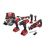 CRAFTSMAN V20 Power Tool Combo Kit, 7-Tool Cordless Power Tool Set with 2 Batteries and Charger (CMCK700D2)