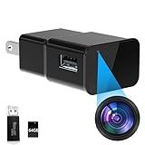 UYYIYY 1080P FHD Charger Camera| Nanny Cam Wall Outlet with 64GB SD Card| Loop Recording/Motion Detection/Night Vision/Indoor Camera
