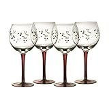 Pflatzgraff Winterberry Wine Goblets, Set Of 4, Clear, 13 fluid ounces