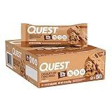 Quest Nutrition Chocolate Chip Cookie Dough Protein Bars, High Protein, Low Carb, Gluten Free, Keto Friendly, 12 Count