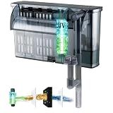 Large Hang on Back Aquarium Filter w/ U-V 13-Stage for 20-75 Gal Fish Tank