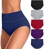 UMMISS Woman Underwear High Waisted Tummy Control Cotton Plus Size Postpartum Ladies Panty Panties Briefs XL 2XL
