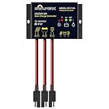 SOLPERK 10A Solar Charge Controller Waterproof Solar Panel Controller 12V/24V PWM Solar Panel Battery Intelligent Regulator for RV Boat car ，with LED Display