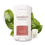 IVOSKIN Aluminum-free Natural Deodorant | 72 Hour Odor Protection | for Women and Men, Non-Toxic | Sandalwood & Musk Scent (1.76 oz)