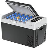 Marsail 12V Car Fridge 25QT Portable Freezer -4°F to 68°F, Compressor Cooler for Camping Travel Truck RV Home, Efficient Cooling & ECO Mode, Black