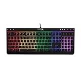 HyperX Alloy Core RGB – Membrane Gaming Keyboard, Comfortable Quiet Silent Keys with RGB LED Lighting Effects, Spill Resistant, Dedicated Media Keys, Compatible with Windows 10/8.1/8/7 – Black