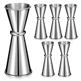 6 Pieces Jigger for Bartending Double Cocktail Japanese Jigger 2 oz 1 oz Stainless Steel Shot Glass Measuring Cup for Home Bar Drink Kitchen Bartender Tools