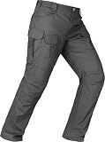 Men's Tactical Pants Water Resistant Stretch Cargo Ripstop Pants Lightweight Outdoor Military EDC Work Hiking Pants Grey 32W×34L
