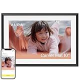 Aura Carver 10" HD WiFi Digital Picture Frame – Free Unlimited Cloud Storage – Send Photos from Phone – No Subscription – Auto On/Off – Gift for Parents & Grandparents – Quick 1 Minute Setup