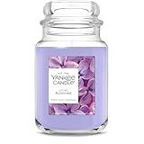 Yankee Candle Large Jar Scented Candle with up to 150 Hour Burn Time, Premium Plant Wax Blend for Consistent Burn, 22 oz Jar Candle with Room Filling Fragrance, Lilac Blossoms