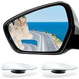 FOVKO Blind Spot Mirror, HD Glass Frameless Convex Side Blindspot Mirror for Car, Car Accessories, Side Mirror Blindspot Mirrors with Adjustable Stick for SUV and Trucks