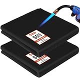 2 Pack 14'' x 14'' Welding Blanket Fireproof, 1/5"(5mm) Thickened Heat Resistant Mat, Flame Retardant Carbon Felt Wick, Fire Resistant Welding Pad, Brazing Heat Shield for HVAC Solder Plumbers