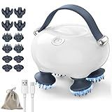 IOOKNA Scalp Massager, Head Massager Scalp, Tangle Resistant Design, 3 Massage Speed, Portable Head Massager, Hair Massagers with 12 Detachable Claws A Ideal Gift for Your Wife, Mom, Husband, Dad