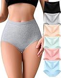 Envlon Cotton High Waisted Womens Underwear Soft Breathable Postpartum C Section Panties Plus Size Full Coverage Briefs