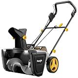 Cordless Snow Blower Compatible with DeWalt 20V Battery(Tool Only), 20'' Brushless Electric Snow Thrower with Rotating Chute, 2 X 20V Battery Powered Snow Blower for Driveway Sidewalk Snow Removal