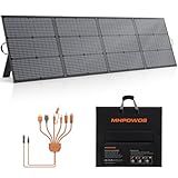 Portable Solar Panel 220W 40V Monocrystalline Foldable Solar Panels Charger Power Backup, IP67 Waterproof Durable for Power Station RV Camping Off Grid Fishing