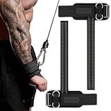 M MANUEKLEAR Wrist Straps for Weightlifting, Gym Lifting Straps with D Rings for Cable Machine,Weight Lifting Wrist Wraps for Men Women Black M(6.3-7.5inch)