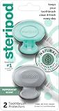 Steripod Clip-On Toothbrush Protectors, Peppermint Scent, 2 Count