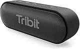 Tribit XSound Go Bluetooth Speaker, 16W Portable Wireless Speaker with Loud Sound, 24H Playtime, IPX7 Waterproof, Custom EQ, XBass, BT5.3, TWS Pairing, Type-C, Outdoor/Home/Travel/Beach/Shower (Black)