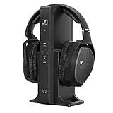 Sennheiser RS 175 RF Wireless Headphones for TV with Bass Boost and Surround Sound Modes, Compact and Ergonomic, Wireless TV Headphones Listening, Black