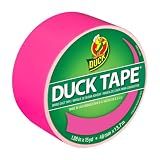 Duck Brand 1265016 Color Duct Tape, Neon Pink, 1.88 Inches x 15 Yards, Single Roll