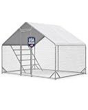 CHIKENCOOP 9.8 x 6.5 x 6.5 ft Metal Chicken Coop, Chicken Run with Cover