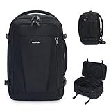 ECOHUB Travel Backpack 18x14x8 Spirit Airlines Personal Item Bag Carry On Backpack 13 Pockets Work Casual Daypack for Men Women Airline Approved Water Resistant Gym Backpack with Charging Port, Black