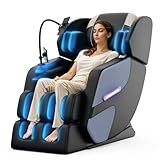 Massage Chair Full Body, Zero Gravity Massage Chair with Auto Modes, Airbag Massage, 6 Fix Point Rollers, Foot Massage, Heating, Touch Screen Controller, Home Relaxation Recliner with Massage, Blue