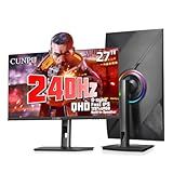CUNPU 27 Inch 1440P 240Hz Gaming Monitor, Fast IPS, 1ms GTG QHD Gamer Monitor, FreeSync & G-Sync, HDR, 128% sRGB, Height/Pivot/Tilt/Swivel Vertical Monitor, Built-in Dual Speaker, HDMI/DP