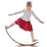 Gentle Monster Wooden Wobble Balance Board, 35 Inch Rocker Board Natural Wood, Kids Open Ended Learning Toy, Yoga Curvy Board for Classroom & Office Adult