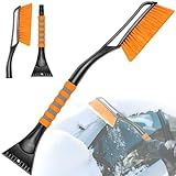 Showvigor 25" Snow Brush and Ice Scrapers for Car Windshield, 2-in-1 Detachable Design with Paint Protection, Extra Long Snow Removal Tool for Cars, Trucks, SUVs - Great for Drivers