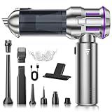 CUGEFRE Handheld Vacuum Cordless, 28000Pa 4 in 1 Car Vacuum Portable Cordless, One-Touch Dust Removal, 3-Speed Brushless Motor Mini Vacuum, Ideal for Home, Car, Office, and Pet Hair Cleanup, Silver