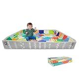 Infantino Foldable Soft Foam Play Mat, Baby Play Mat for Tummy Time & Floor Play, Lightweight, Easy to Store, Wipeable, Multicolor