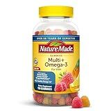 Nature Made Multivitamin for Him with Omega-3, Mens Multivitamins for Daily Nutritional Support, Multivitamin for Men, 150 Gummy Vitamins and Minerals, 75 Day Supply