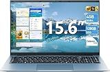 SGIN Laptop 15.6 Inch Laptops Computer, Celeron N4000 Processor, Win 11, 4GB RAM 128GB SSD, BT5.0, HDMI, Webcam, 7000mah Battery, 180° Viewing, 2.4/5G WiFi, USB 3.2, Type-C(Gray)
