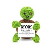 LIGETON for Mom from Daughter Son,Funny Gifts Birthday Gifts for Grandma Mother,Mini Positive Handmade Crochet Christmas Stocking Stuffers Secret Santa Gift Ideas