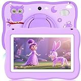 Kids Tablet 7IN Toddler Tablet for Kids, Children Tablets for Toddlers with Parental Controls, Camera, Shockproof Case, Kids Learning Apps Pre-installed Kid’s Educational Tablets for Boy Girl (purple)