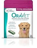 ORAVET Dental Chews for Dogs, Oral Care and Hygiene Chews (Large Dogs, Over 50 lbs.) Pink Pouch, 14 Count