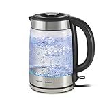 Hamilton Beach Electric Tea Kettle, Water Boiler & Heater, 1.8 Liter, Cordless Serving, 1500 Watts for Fast Boiling, Auto-Shutoff and Boil-Dry Protection, Easy-View Glass (40853C)