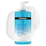 Neutrogena Hydro Boost Fragrance Free Face Wash, Hydrating Gel Facial Cleanser with Hyaluronic Acid, Daily Foaming Face Wash & Makeup Remover, 16 fl. oz