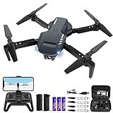 RADCLO Drone with Camera - Drones for Adults, 1080P HD FPV Foldable Drone with Carrying Case, 2 Batteries, Carrying Case, Adjustable Lens, One Key Take Off/Land, Altitude Hold, 360° Flip, Toys Gifts