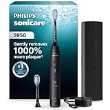 Philips Sonicare 5950 Series Electric Toothbrush, with Pressure Sensor, 6 Brushing Settings, SmarTimer, BrushPacer, 21-Day Runtime, Travel Case, Black, HX7131/03