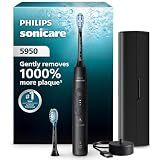Philips Sonicare 5950 Rechargeable Electric Toothbrush, 2 Brush Head, Black
