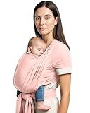 Yolay Baby Wrap Carrier Easy to Wear Soft Baby Carrier Sling Hands Free Adjustable Baby Carrier for Newborn to Toddler Upto 50 lbs, Pink