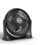 Comfort Zone 11-Inch High-Velocity Tabletop Air Circulator Fan, Quiet Personal Fan with 3 Speeds & 90° Adjustable Tilt – Portable Desk Fan for Home, Bedroom, or Office, Black